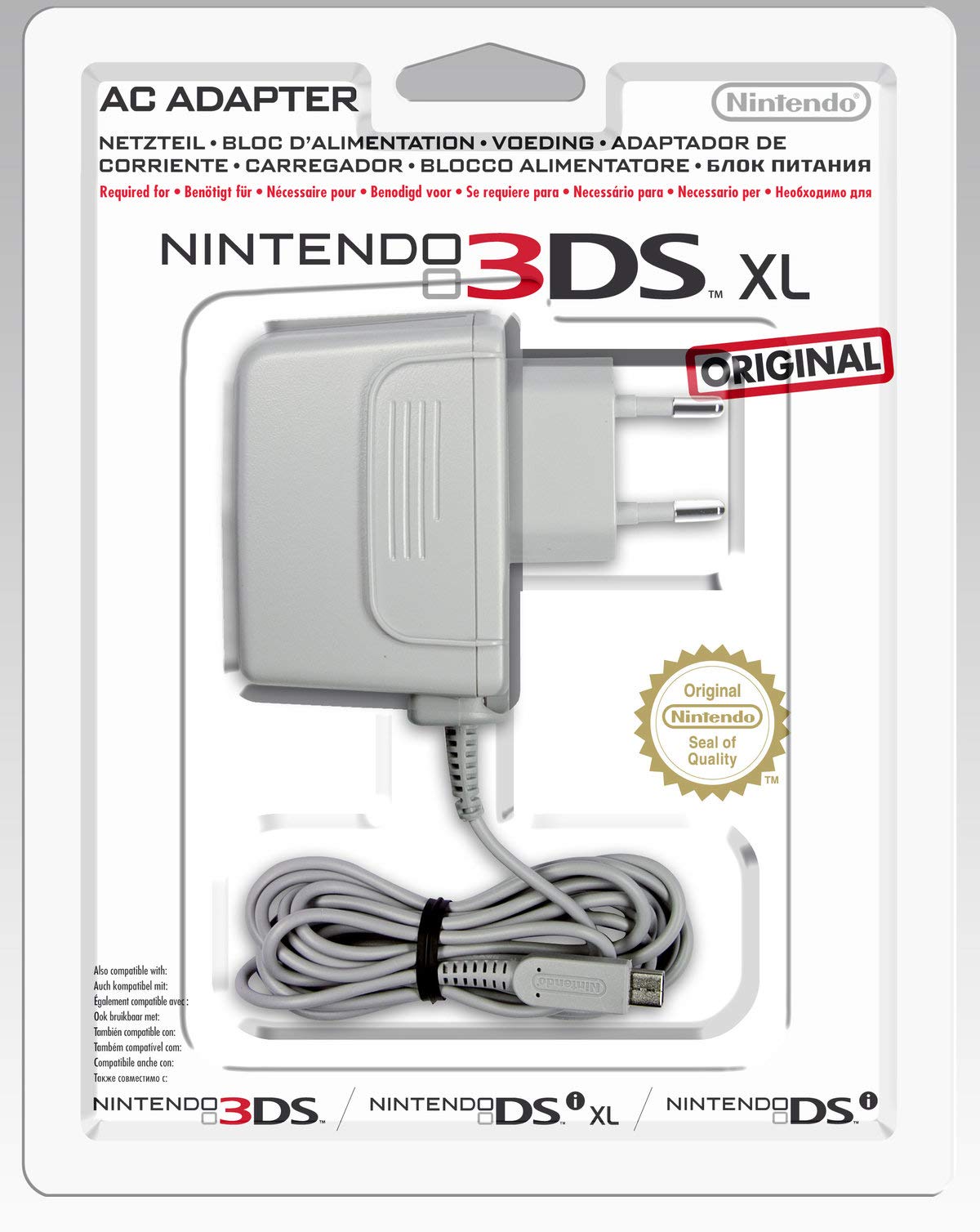 AC Adapter for Nintendo 3DS XL (All Versions) Official EU