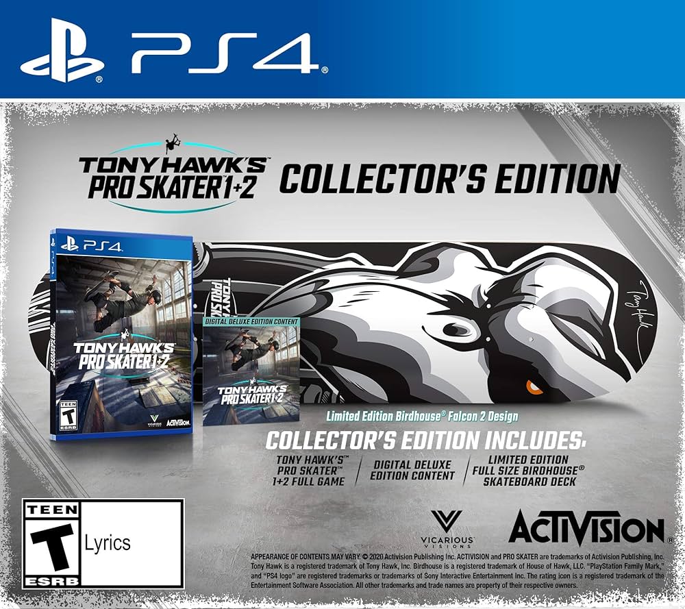 Tony Hawk pro skater 1+2 Remake - PS4 Collector Edition US (NEW)