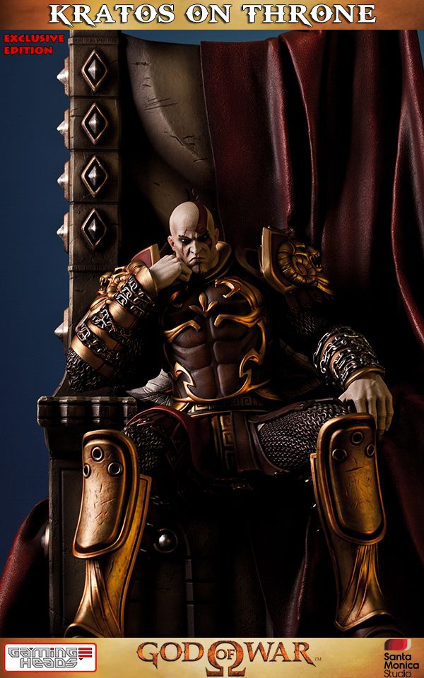 Gaming Heads God of War Kratos On Throne Statue Model EX Ver.