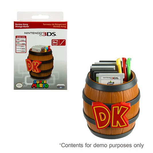 Nintendo 3DS Donkey Kong Storage Barrel - 8 Games