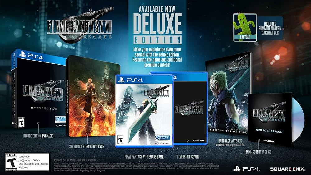 Final Fantasy VII Remake Deluxe Edition - Like NEW PS4 EU