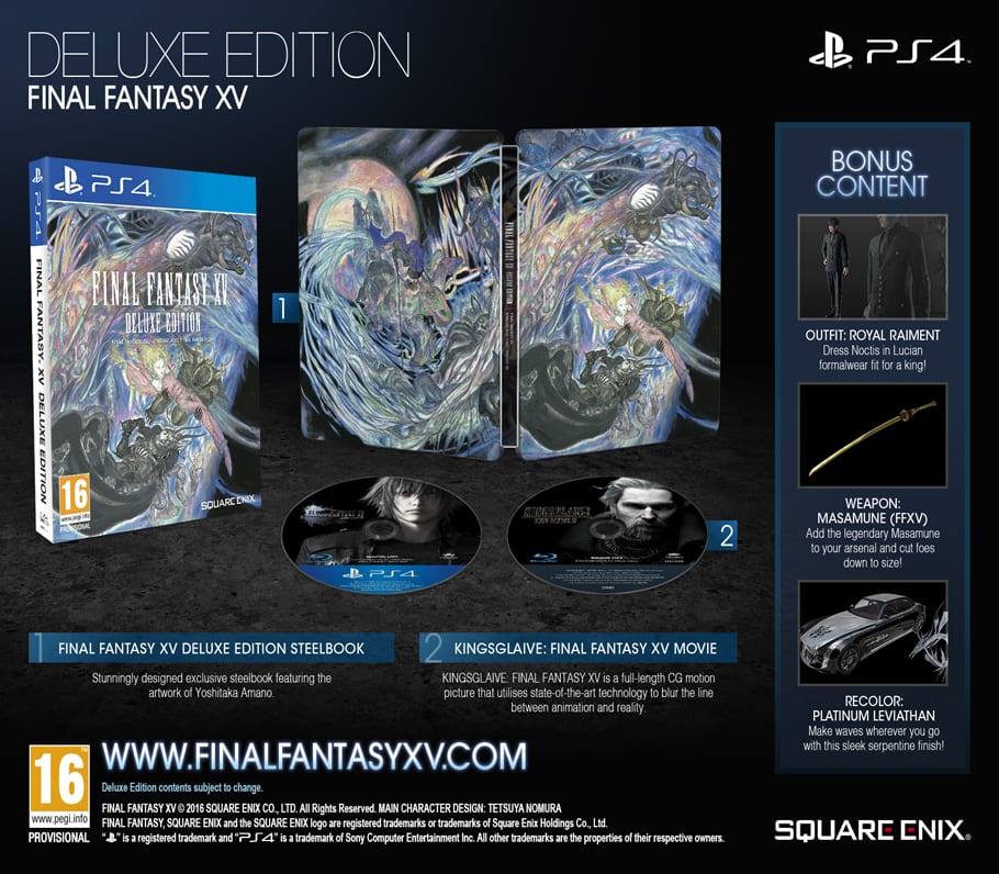 Final Fantasy XV Deluxe Edition NEW US PS4