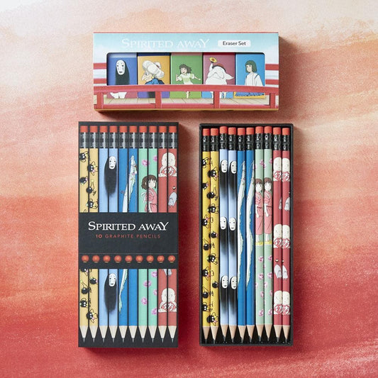 Spirited Away Stationary Set ( 10 Graphite Pencils + Eraser Set )